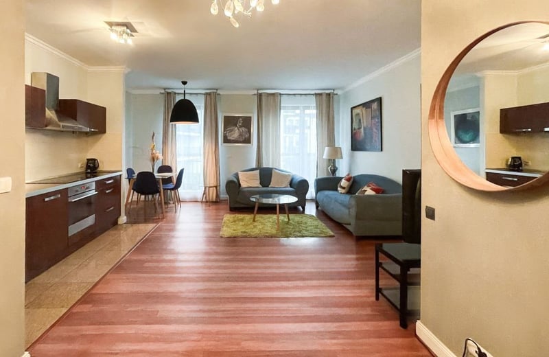 Location d’un appartement confortable de 3 pièces au centre de Gdańsk, Pologne